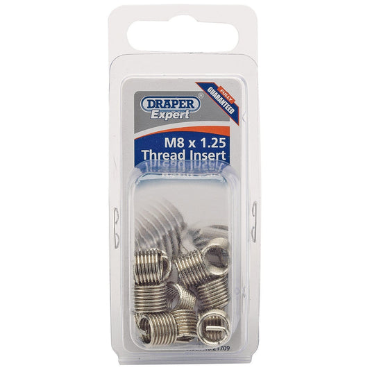 Draper 12x Expert M8x1.25 Metric Thread Insert Refill Pack Professional Tool - 21709