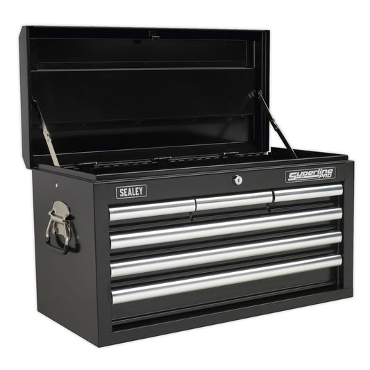 Sealey Topchest 6 Drawer with Ball Bearing Slides - Black AP33069B