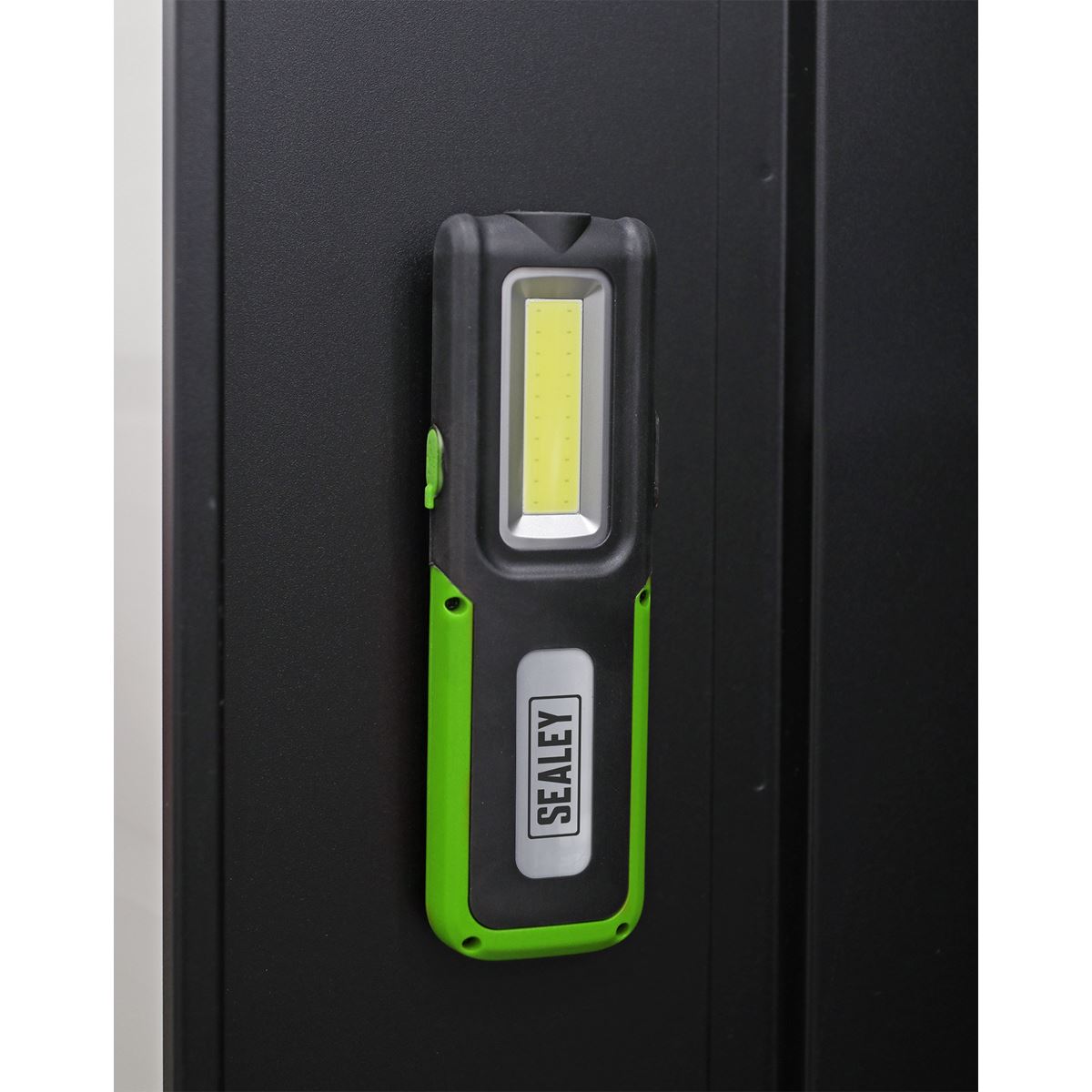 Sealey R/Charge Inspection Light 5W COB & 3W LED & Power Bank-Green LED318G