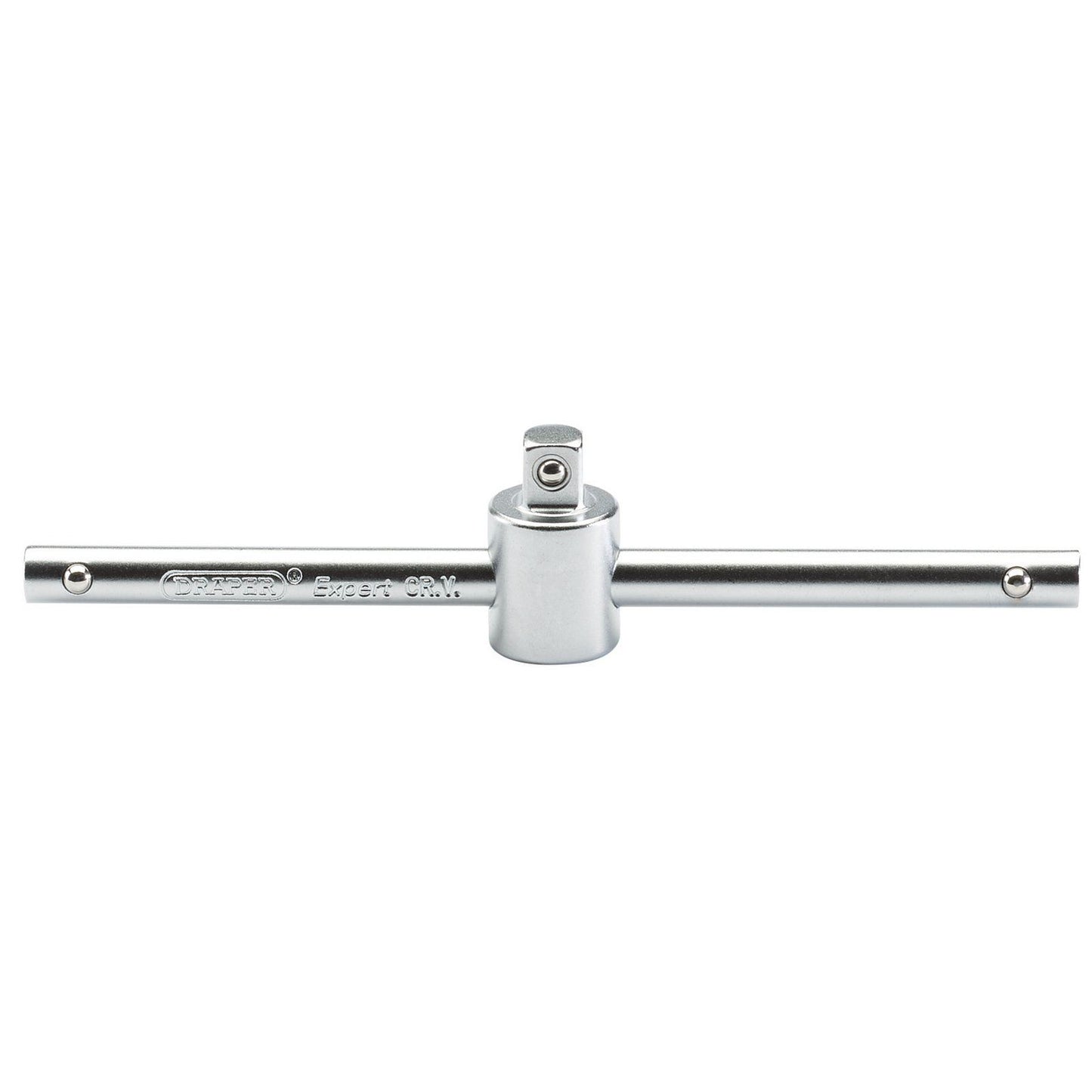 Draper Expert Quality 1/4" Square Drive Satin Chrome Sliding T Bar - 16786