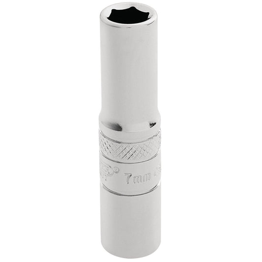 Draper Expert Quality 1/4" Square Drive Hi-Torq 6 Point Deep Socket - 7mm - 32661