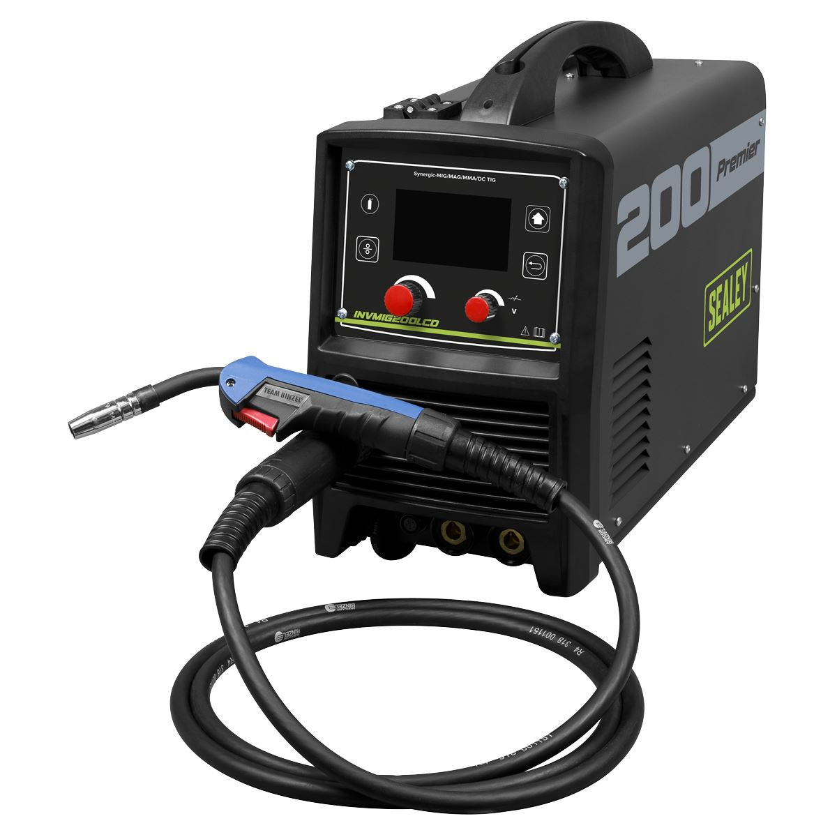 Sealey Inverter Welder MIG, TIG & MMA 200A with LCD Screen INVMIG200LCD