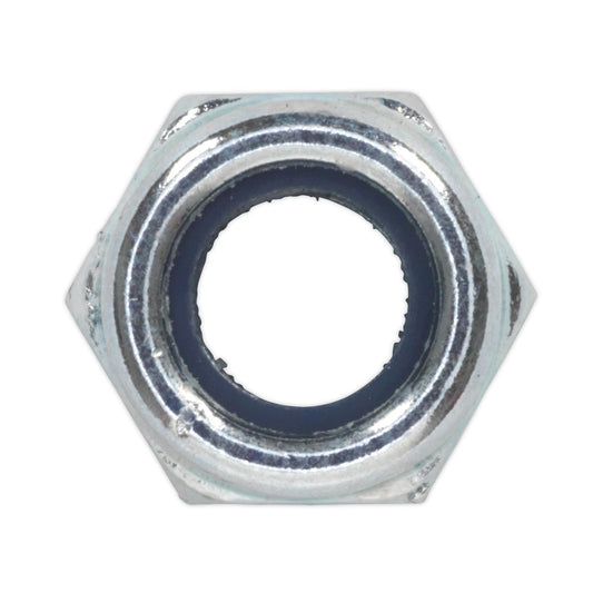 Sealey Nylon Locknut M6 Zinc Pack of 100 NLN6