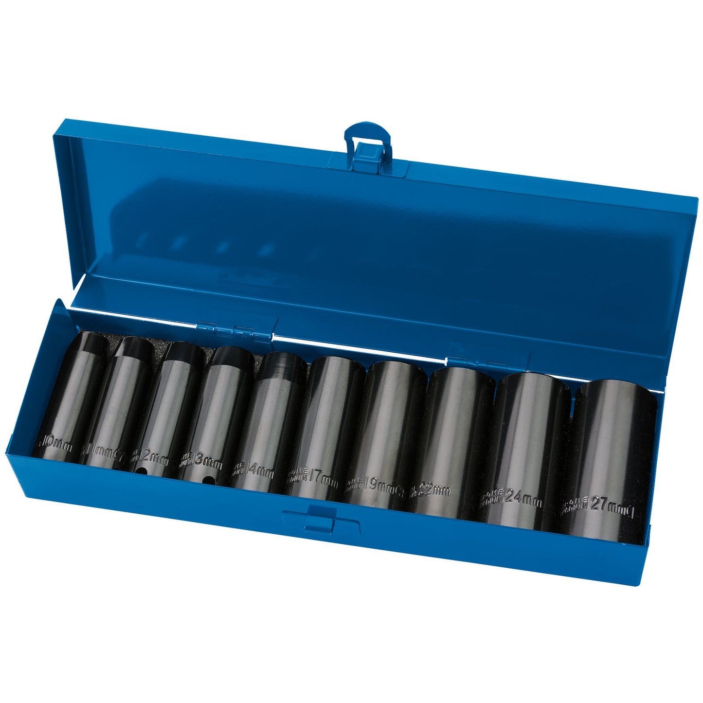 Draper 10 piece HI-TORQ 6 Point 1/2" drive Deep Metric Impact Socket Set. 38369