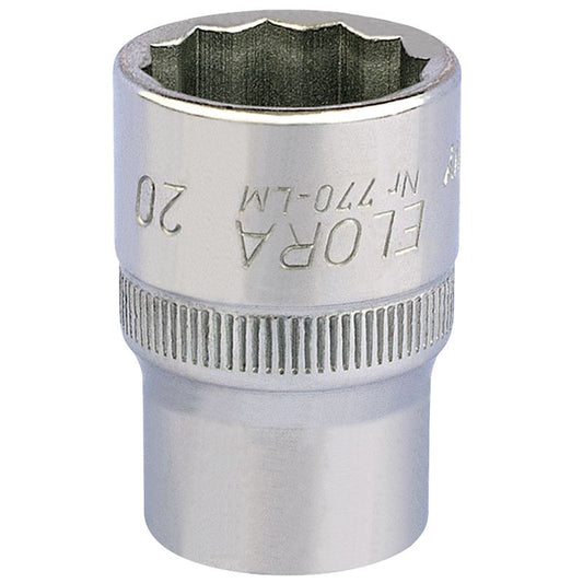 Draper 20mm 1/2" Square Drive Elora Bi-Hexagon Socket 24658