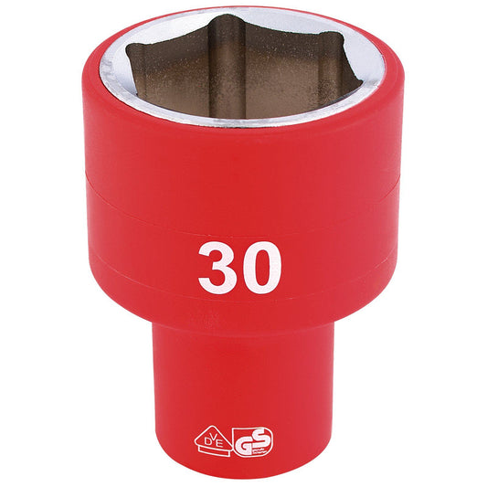 Draper Expert Quality 1/2" Square Drive Fully Insulated VDE Socket - 30mm - 32000