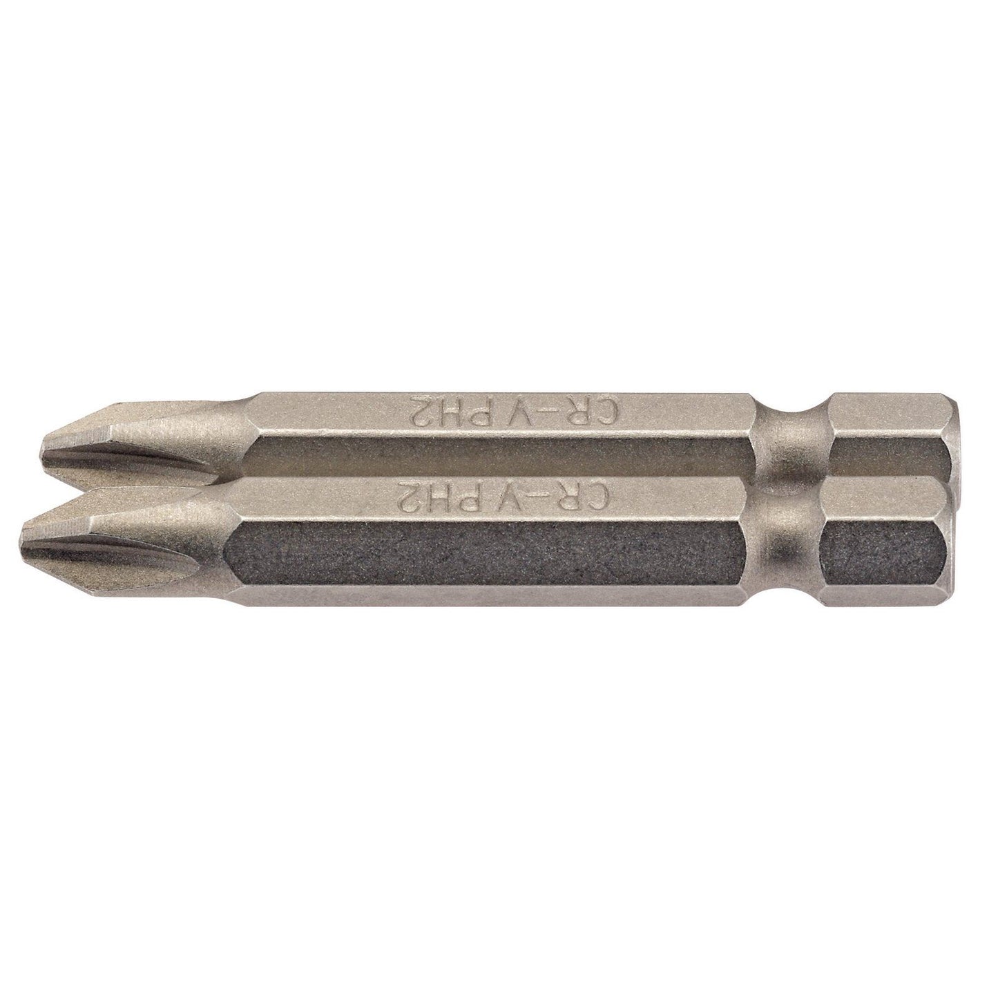 1x Pair Of Draper No. 2 1/4" Hex Cross Slot Insert Bit - 50mm Long - 64237