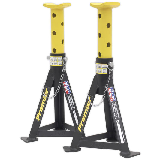 Sealey Axle Stands (Pair) 3 tonne Capacity per Stand Yellow AS3Y