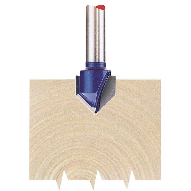 Draper 1x 1/4" Groove 12.7mmx90 Tct Router Bit Professional Tool 75336