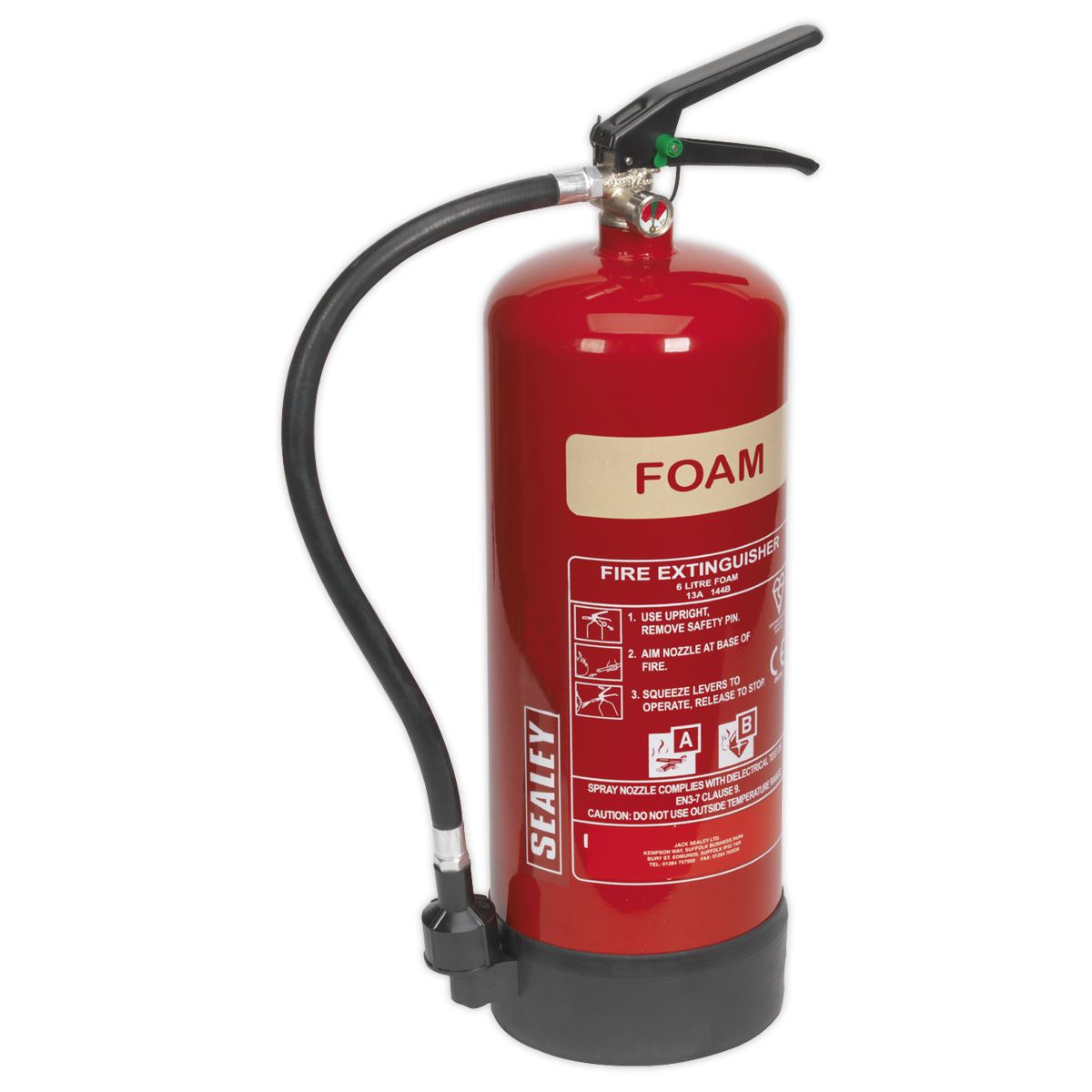 Sealey Fire Extinguisher 6L Foam SFE06