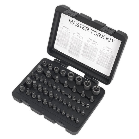 Sealey TRX-Star* Master Socket Set 52pc 1/4", 3/8" & 1/2"Sq Drive AK6199