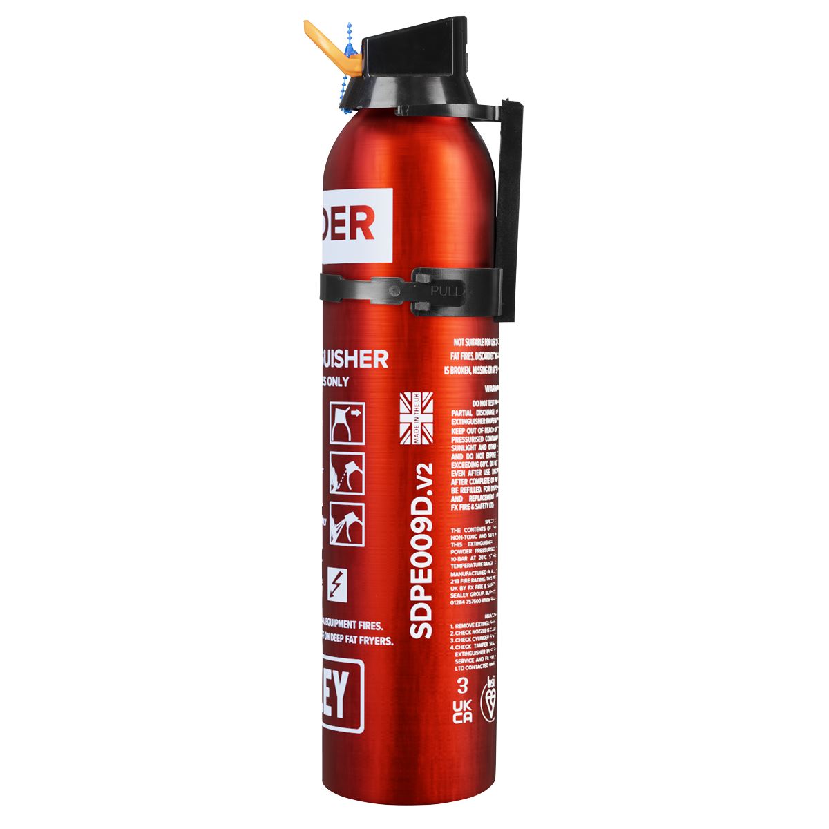 Sealey Fire Extinguisher 0.95kg Dry Powder - Disposable SDPE009D