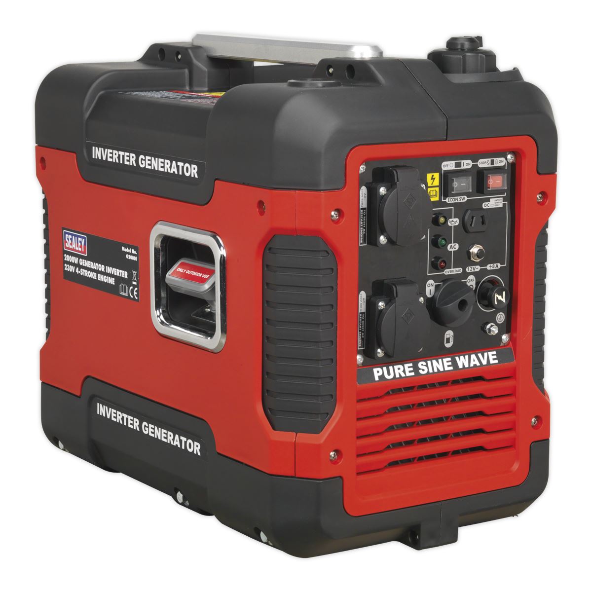 Sealey Inverter Generator 2000W 230V 4-Stroke Engine G2000I