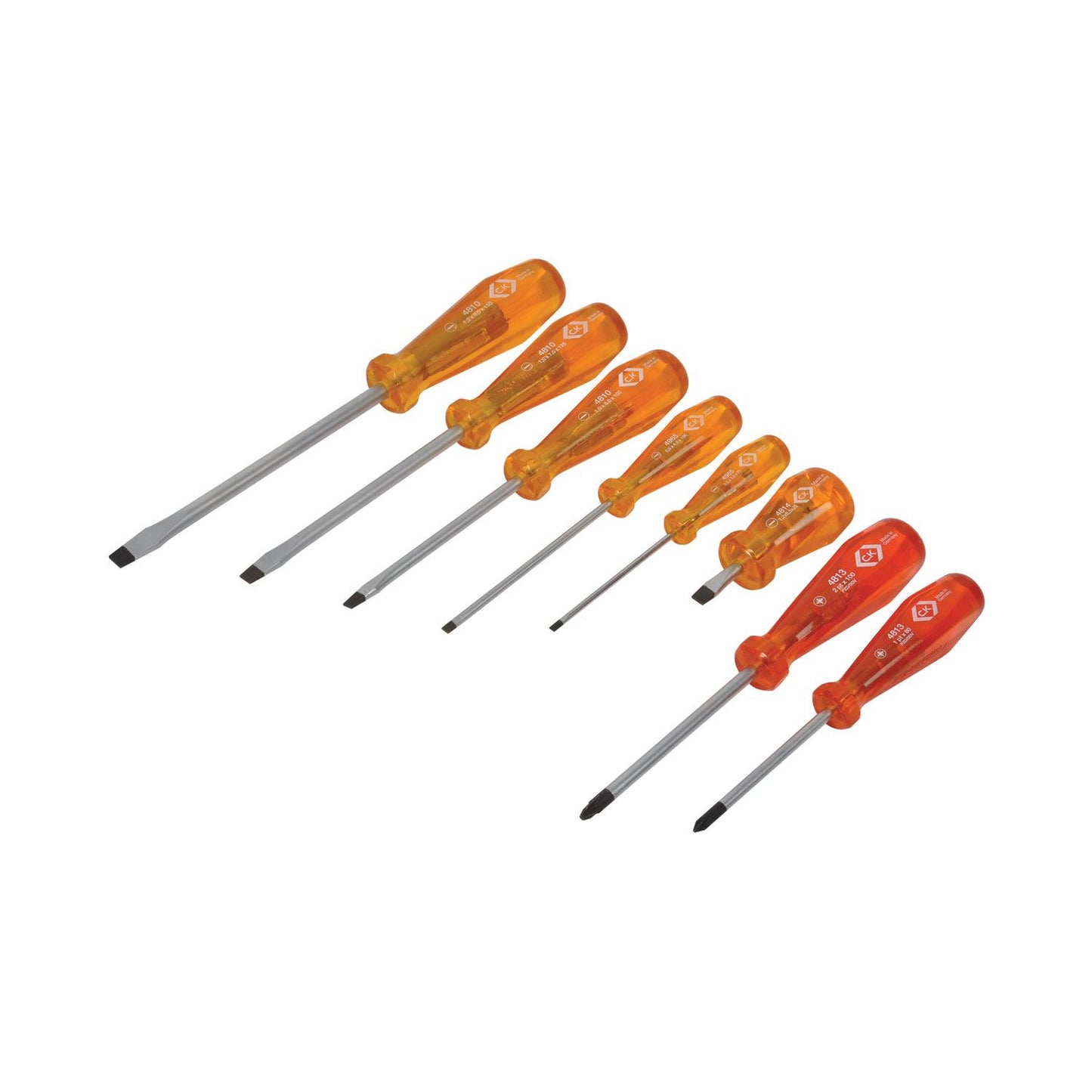 CK Tools HDClassic Screwdriver Slotted & PZD Set Of 8 T4999B