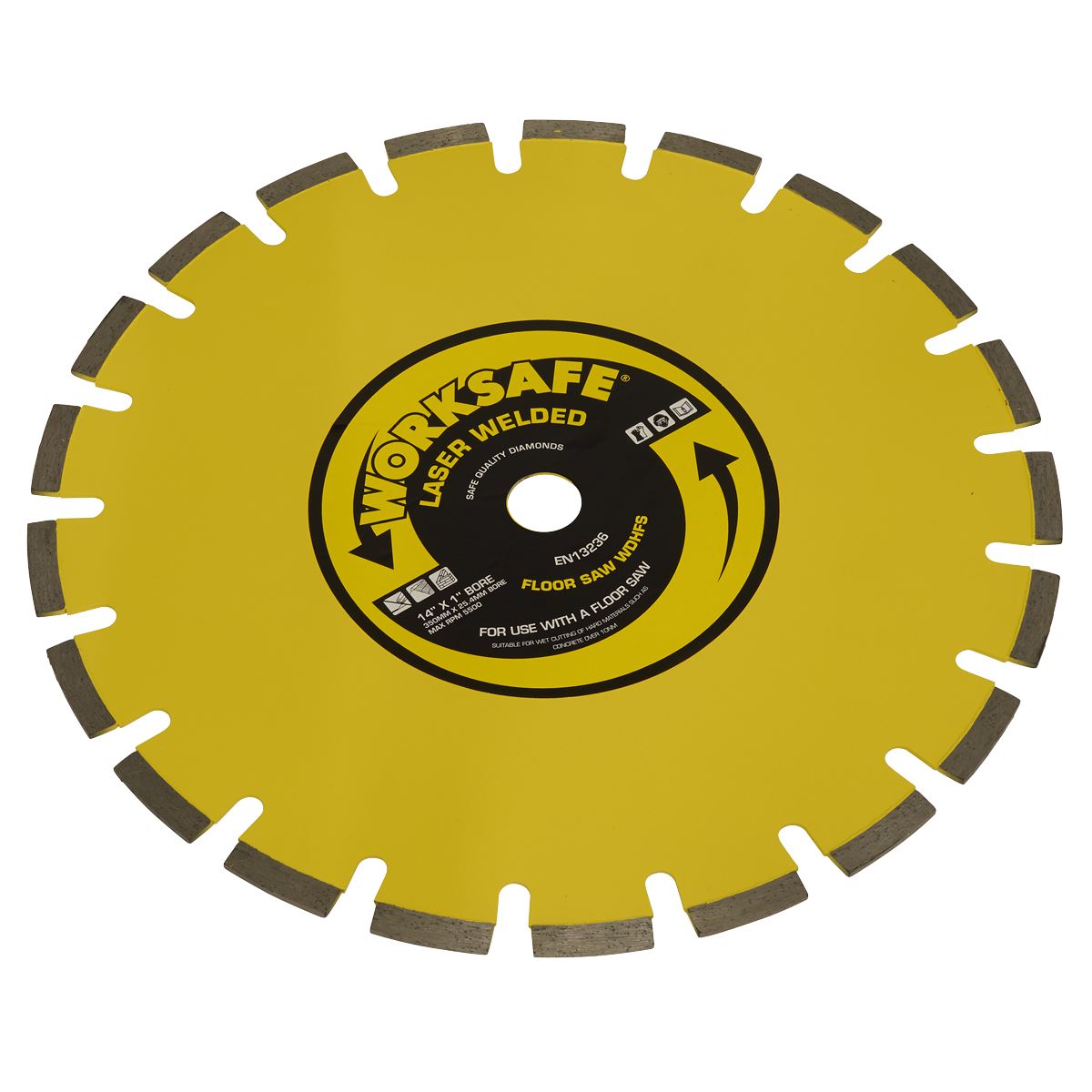 Sealey Floor Saw Blade (Hard) 350 x 25mm WDHFS350