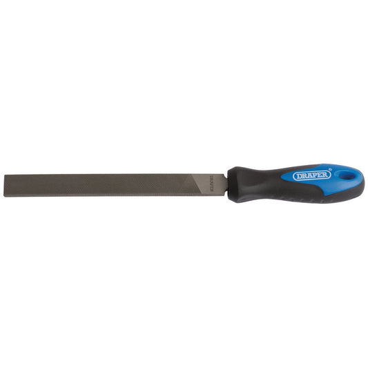 Draper High Carbon Steel Hand File With Soft Grip Handle - 150mm - 00006