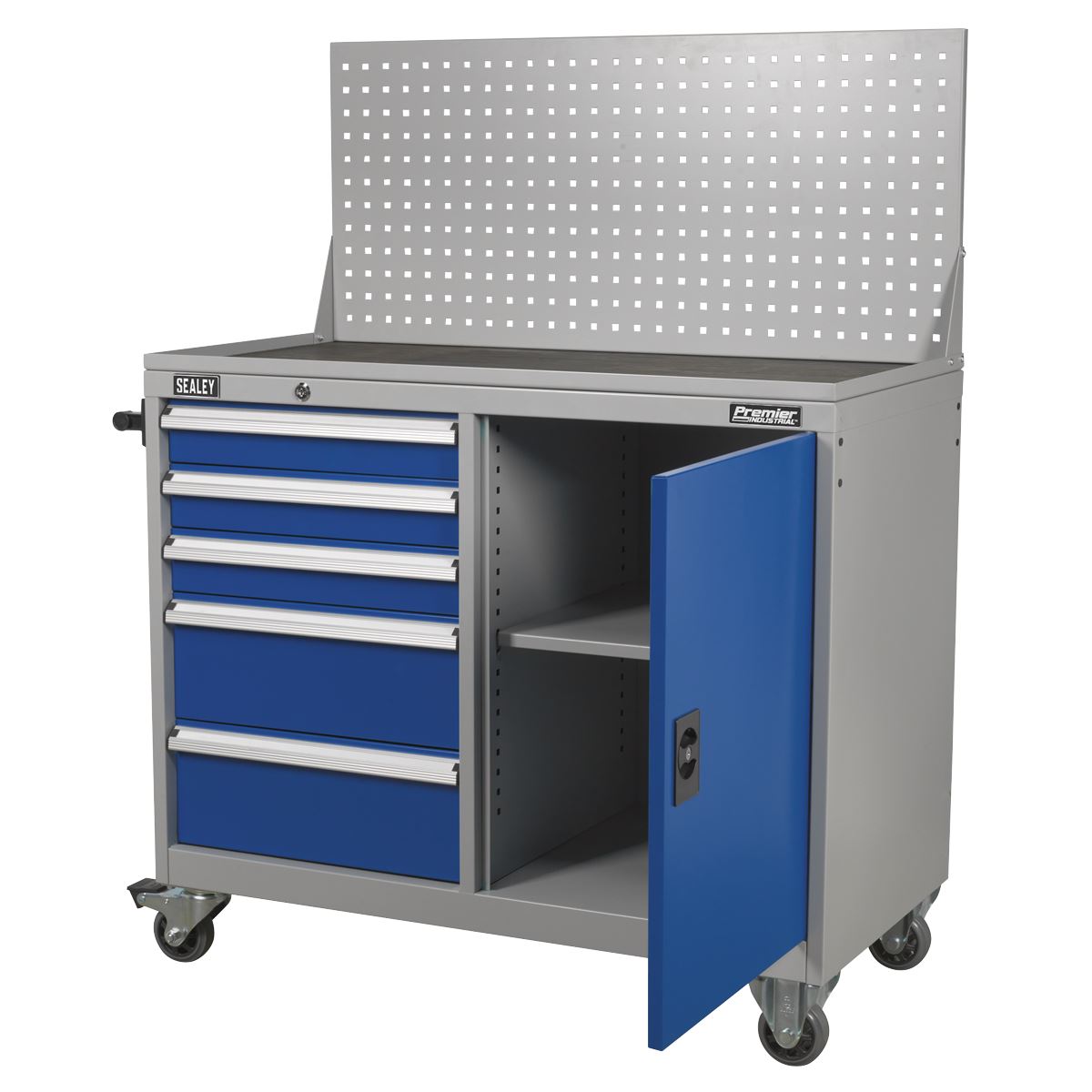 Sealey Industrial Mobile Workstation 5 Drawer & 1 Shelf Locker API1103A