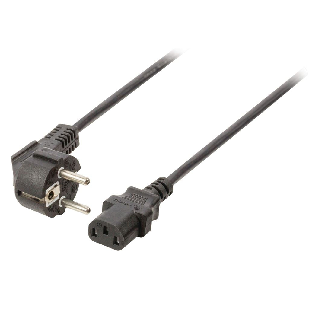 Glaxio Power cable Schuko angled male - IEC-320-C13 3m black