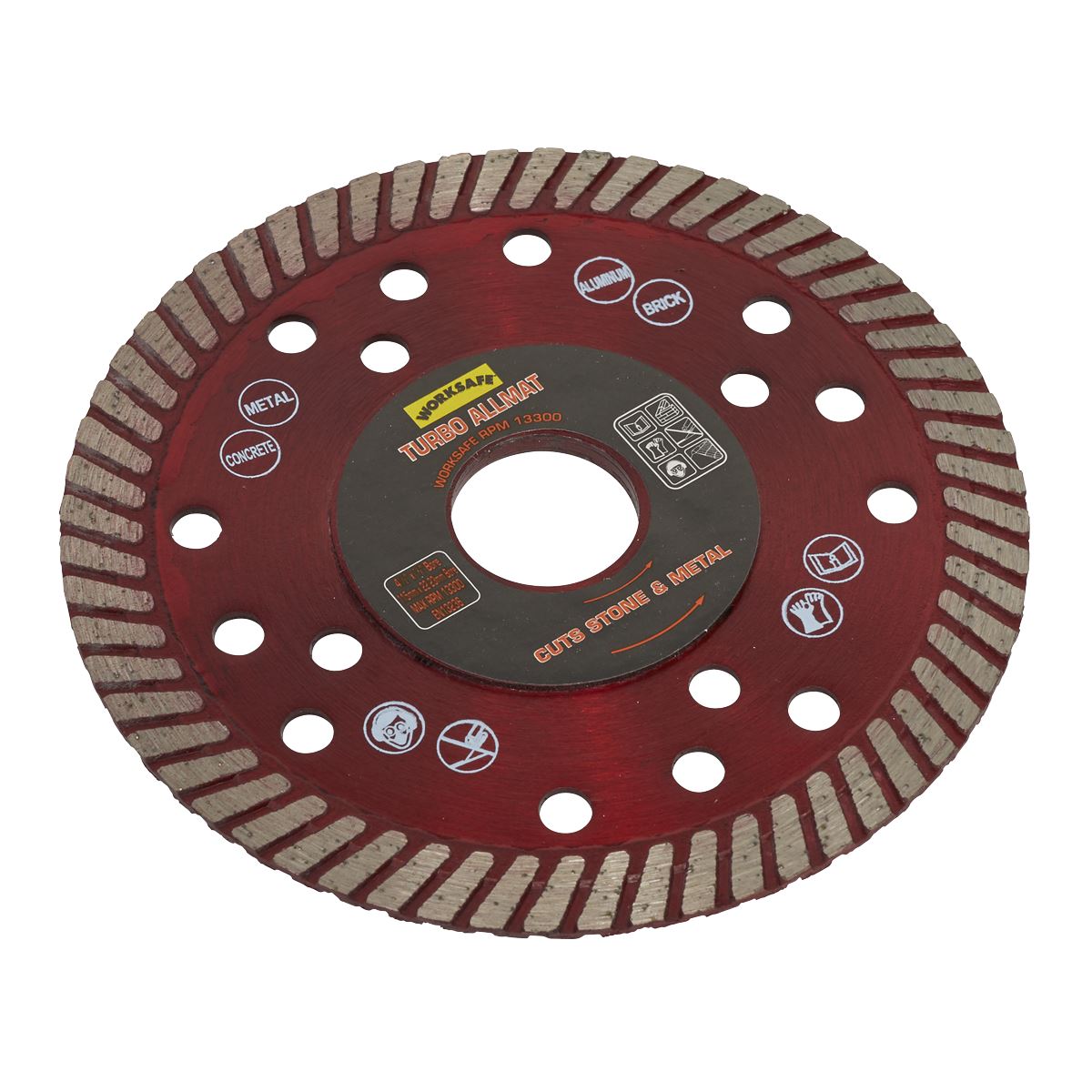 Sealey Turbo Allmat Diamond Blade 115 x 22mm WDTA115