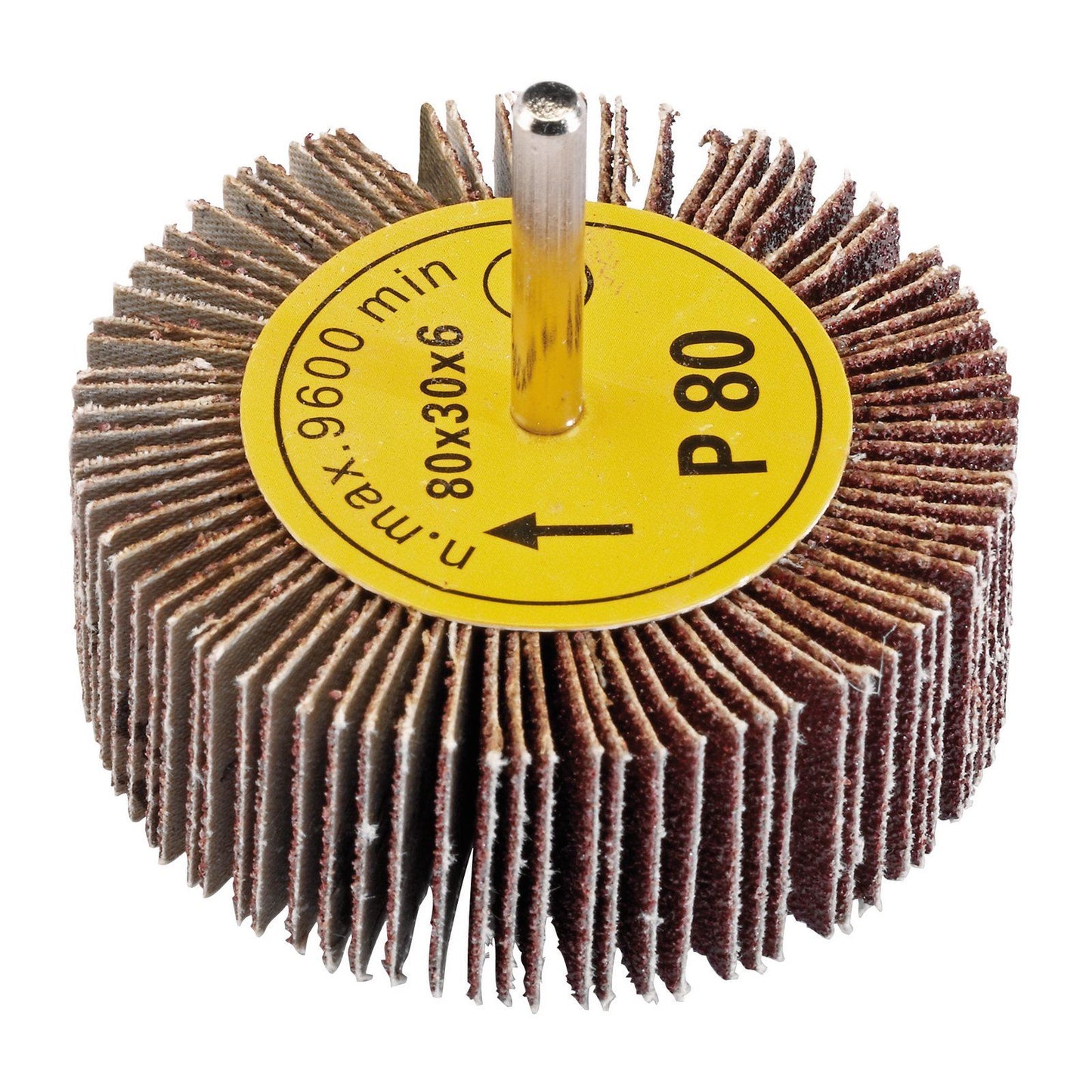 Draper 76467 Abrasive Flap Wheel (80mm x 30mm 80 Grit)