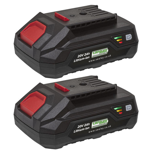 Sealey Power Tool Battery Pack 20V 2Ah Kit for SV20V Series BK02